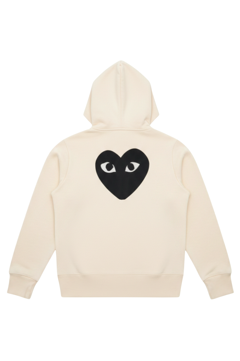 Sweat à capuche zippé avec cœur