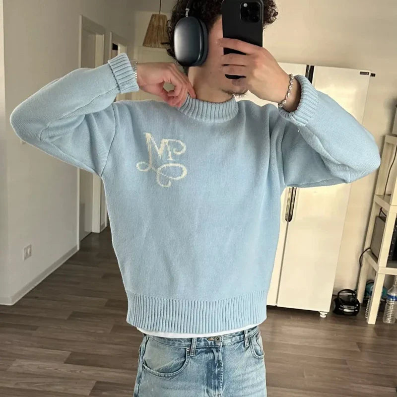 Blue Knit Sweater