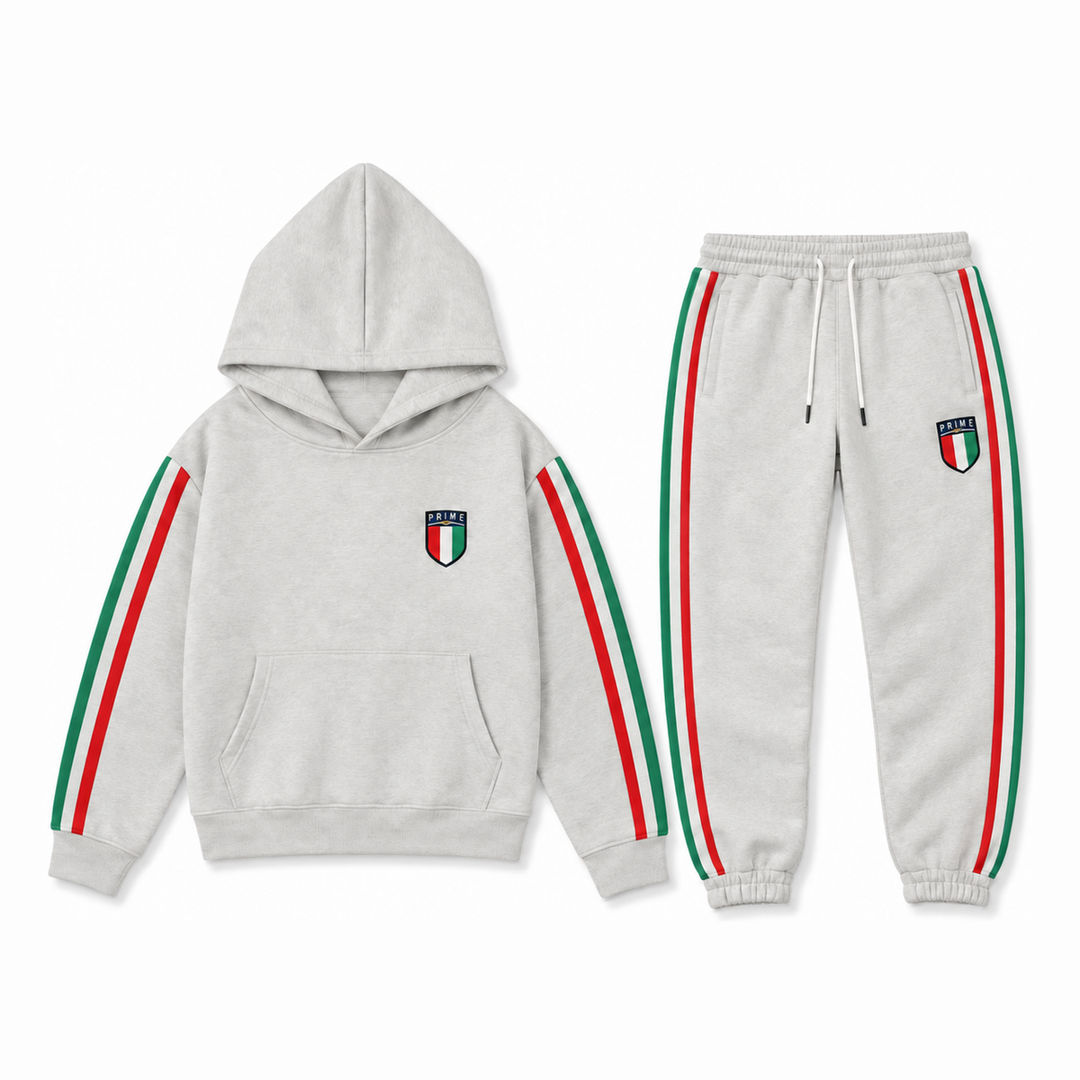 Grey Italia tracksuit front without neck label