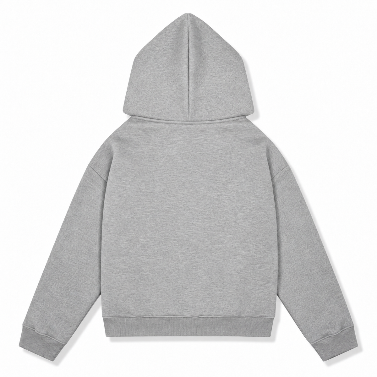 Grey graphic hoodie matching back view